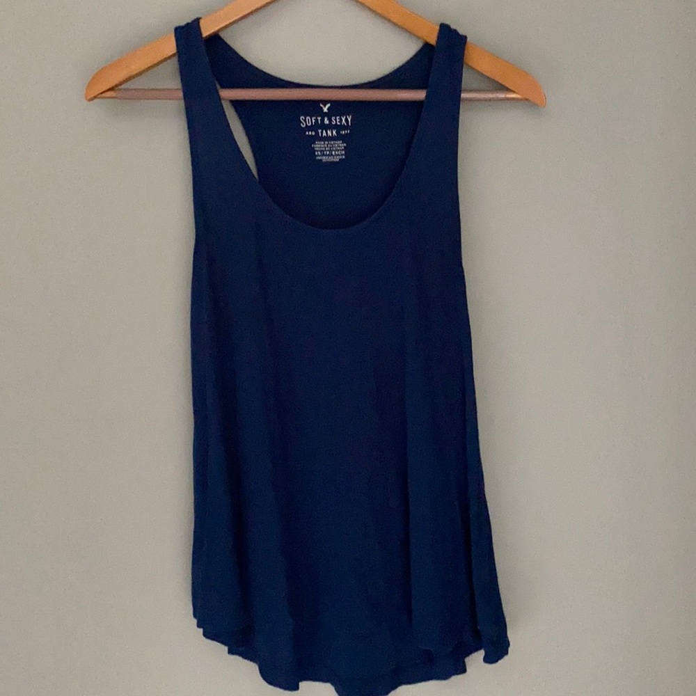 Navy blue soft and sexy tank